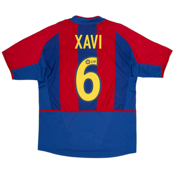 2002-03 Barcelona Home Shirt Xavi #6 - 8/10 - (M)