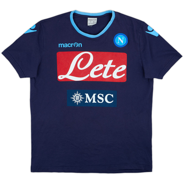 2013-14 Napoli Macron Cotton Tee - 8/10 - (L)