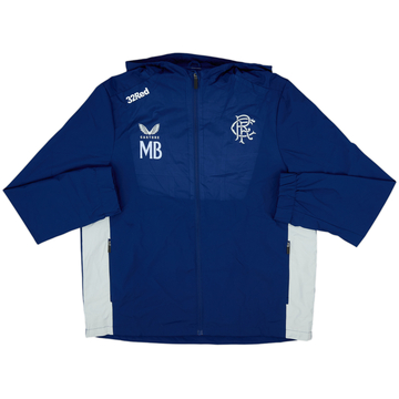 2022-23 Rangers Castore Staff Issue Hooded Rain Jacket MB (Michael Beale) - 10/10 - (XL)