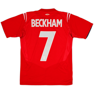 2004-06 England Away Shirt Beckham #7 - 7/10 - (XL.Boys)