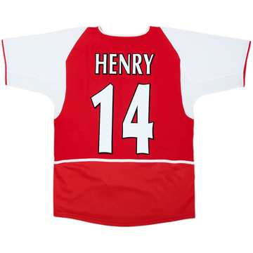 2002-04 Arsenal Home Shirt Henry #14 - 7/10 - (XL.Boys)