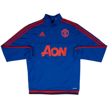 2015-16 Manchester United adidas 1/4 Zip Drill Top - 8/10 - (M)