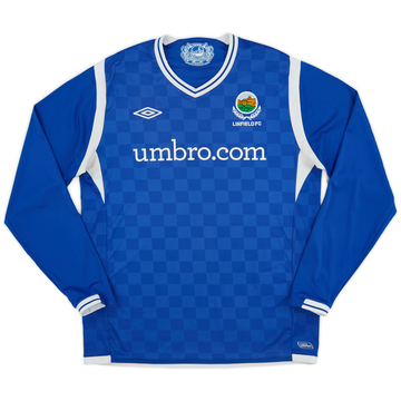 2010-11 Linfield L/S Home Shirt - 8/10 - (L)