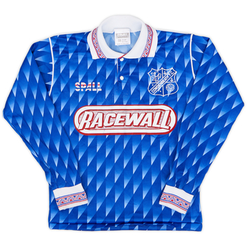 1991-93 Cowdenbeath Home L/S Shirt - 7/10 - (S.Boys)