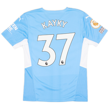 2021-22 Manchester City Player Issue Home Shirt Kayky #37 - 10/10 - (S)
