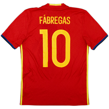 2016-17 Spain Home Shirt Fabregas #10 - 8/10 - (S)