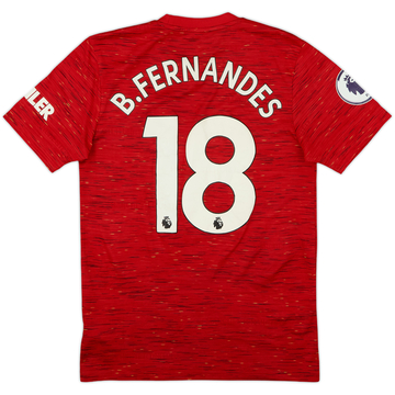 2020-21 Manchester United Home Shirt Fernandes #18 - 8/10 - (S)