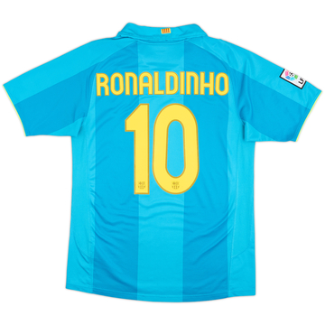 Camiseta de visitante del Barcelona 2007-09 Ronaldinho #10 - 5/10 - (M)