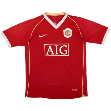 2006-07 Manchester United Home Shirt - 8/10 - (L.Boys)