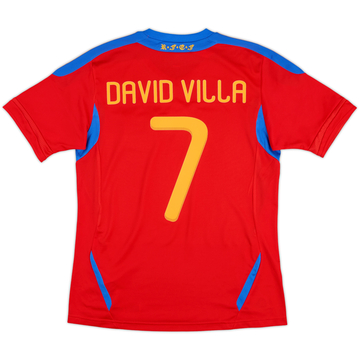 2010-11 Spain Home Shirt David Villa #7 - 10/10 - (XL.Boys)