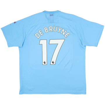 2019-20 Manchester City Home Shirt De Bruyne #17 - 6/10 - (XXL)