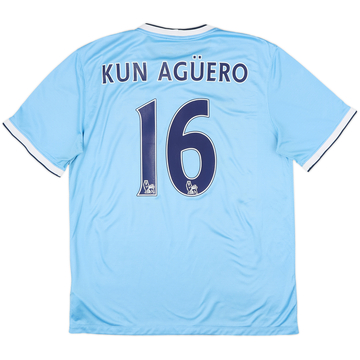 2013-14 Manchester City Home Shirt Kun Aguero #16 - 6/10 - (L)