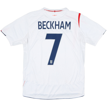 2005-07 England Home Shirt Beckham #7 - 6/10 - (M)