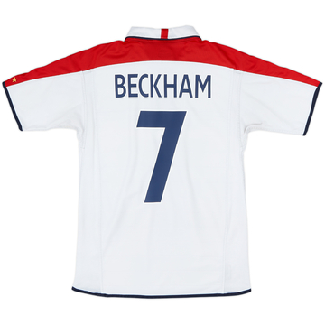 2003-05 England Home Shirt Beckham #7 - 5/10 - (S)