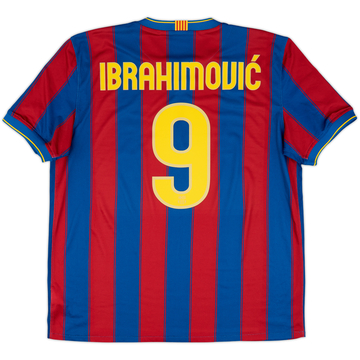 2009-10 Barcelona Home Shirt Ibrahimovic #9 - 10/10 - (XL)
