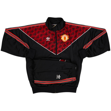 1990-92 Manchester United adidas Tracksuit - 7/10 - (M)