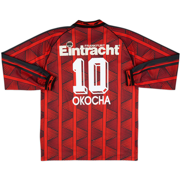 1995-96 Eintracht Frankfurt Home L/S Shirt Okocha #10 - 8/10 - (M)