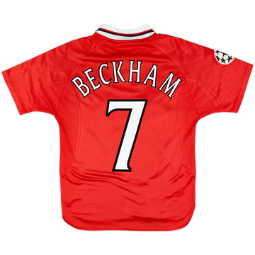 1999-00 Manchester United 'CL Winners' Shirt Beckham #7 - 8/10 - (Y)