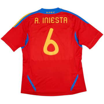 2010-11 España Camiseta Local A.Iniesta #6 - 8/10 - (XL)