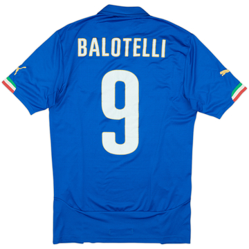 2014-15 Italy Home Shirt Balotelli #9 - 7/10 - (S)