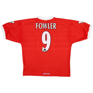 1998-00 Liverpool Home Shirt Fowler #9 - 8/10 - (L)
