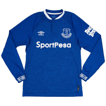 2018-19 Everton Home L/S Shirt - 9/10 - (S)