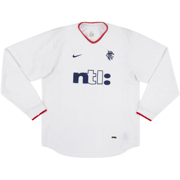2001-02 Rangers Away L/S Shirt - 8/10 - (XL)