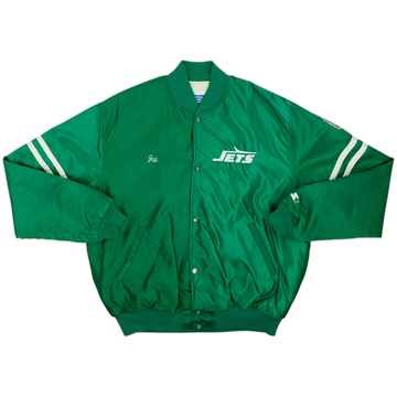 1980s New York Jets Starter Satin Varsity Jacket - 6/10 - (XL)