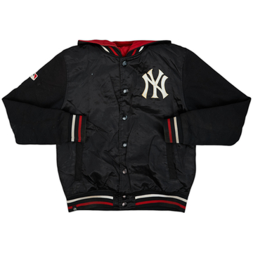 2010 New York Yankees Majestic Hooded Varsity Jacket - 6/10 - (M)