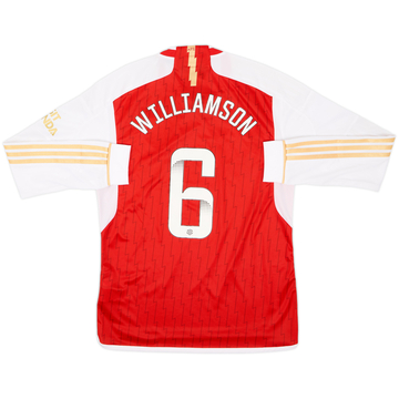 2023-24 Arsenal Home L/S Shirt Williamson #6 (M)