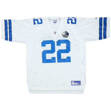 2002 Dallas Cowboys E.Smith #22 Reebok On Field Away Jersey - 7/10 - (XL)