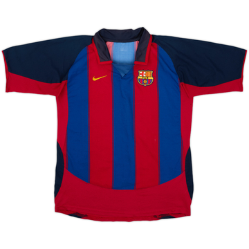 2003-04 Barcelona Home Shirt - 5/10 - (XL.Boys)