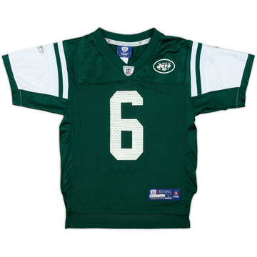 2009-11 New York Jets Sanchez #6 Reebok On Field Home Jersey - 9/10 - (S.Boys)