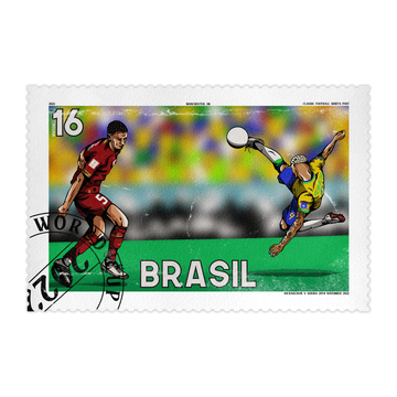 Richarlison Bicycle Kick 2022 World Cup Stamp A3 Print/Poster