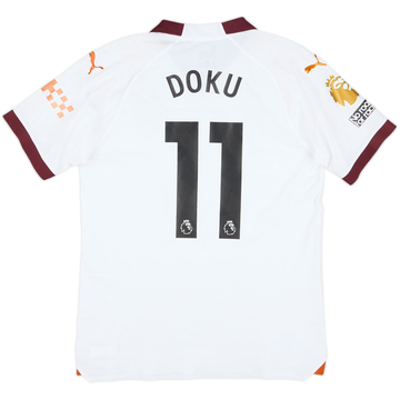 2023-24 Manchester City Match Issue Away Shirt Doku #11