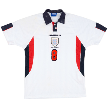 1997-99 England Match Issue Home Shirt #8 (Butt)