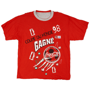 1998 France World Cup Reversible Graphic Tee - 9/10 - (XL)