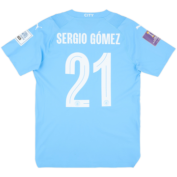 2023-24 Manchester City Match Issue Club World Cup Home Shirt Sergio Gómez #21