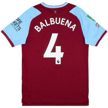2020-21 West Ham Match Issue Carabao Cup Home Shirt Balbuena #4