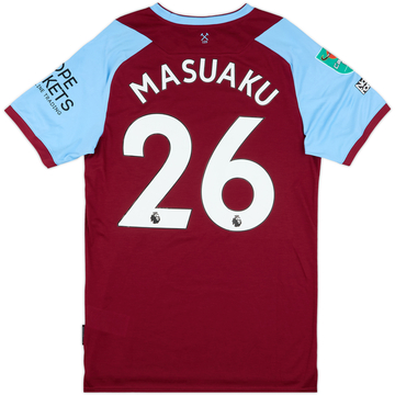 2020-21 West Ham Match Issue Carabao Cup Home Shirt Masuaku #26