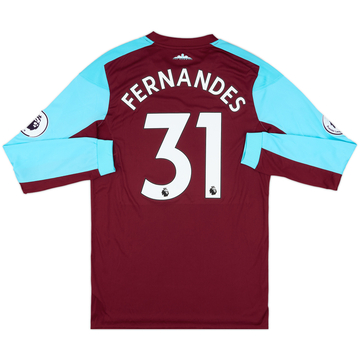 2017-18 West Ham Match Issue Home L/S Shirt Fernandes #31