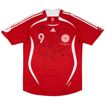2006 Denmark Match Worn Signed Home Shirt #9 (Tomasson) v Northern Ireland