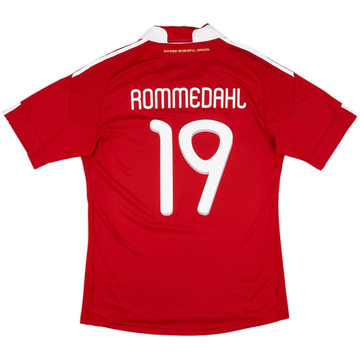 2010 Denmark Match Worn Home Shirt Rommedahl #19