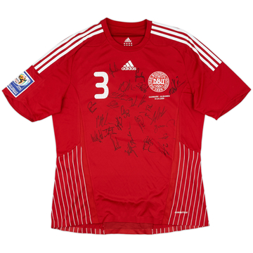 2009 Denmark Match Worn Signed Home Shirt #3 (Andreasen) v Albania