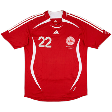 2006 Denmark Match Issue Home Shirt #22