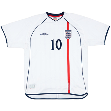 2001 England U-16 Match Issue Home Shirt #10 (Donnelly) v Italy