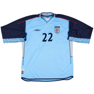 2002-03 England U-21 Match Issue GK Shirt #22 (Evans)