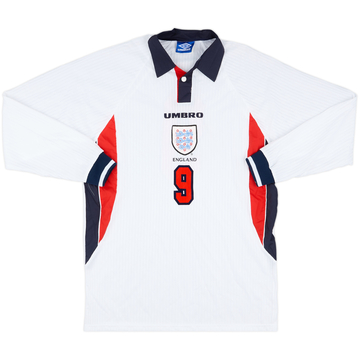 1997-99 England Match Issue Home L/S Shirt #9 (Shearer)