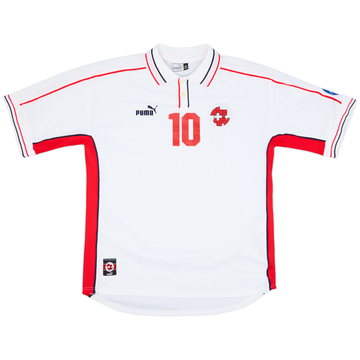 1999-00 Switzerland Youth Match Issue Away Shirt #10