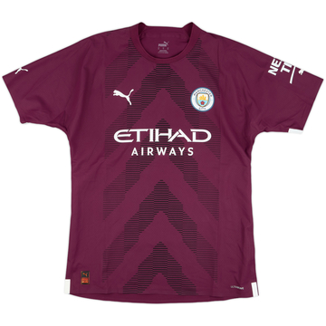 2022-23 Manchester City Match Issue GK Shirt #33 (Carson)